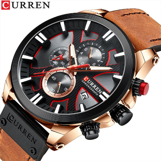 Reloj Curren 8346 Hombre Pulso Cuero