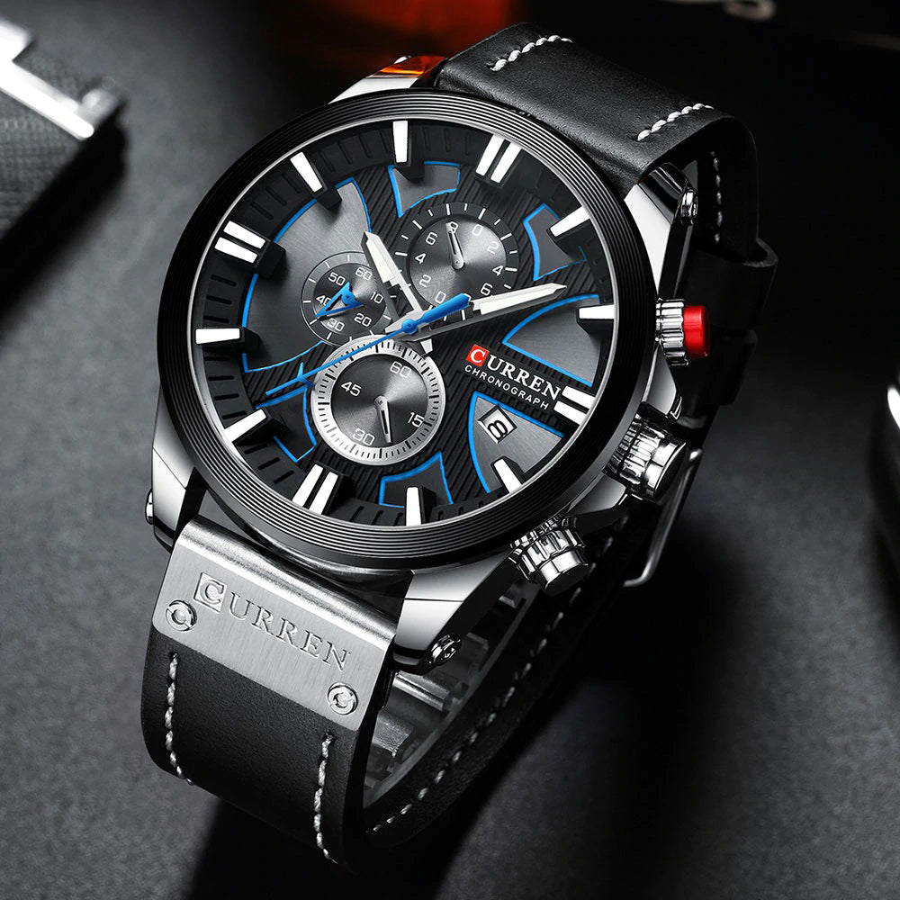 Reloj Curren 8346 Hombre Pulso Cuero