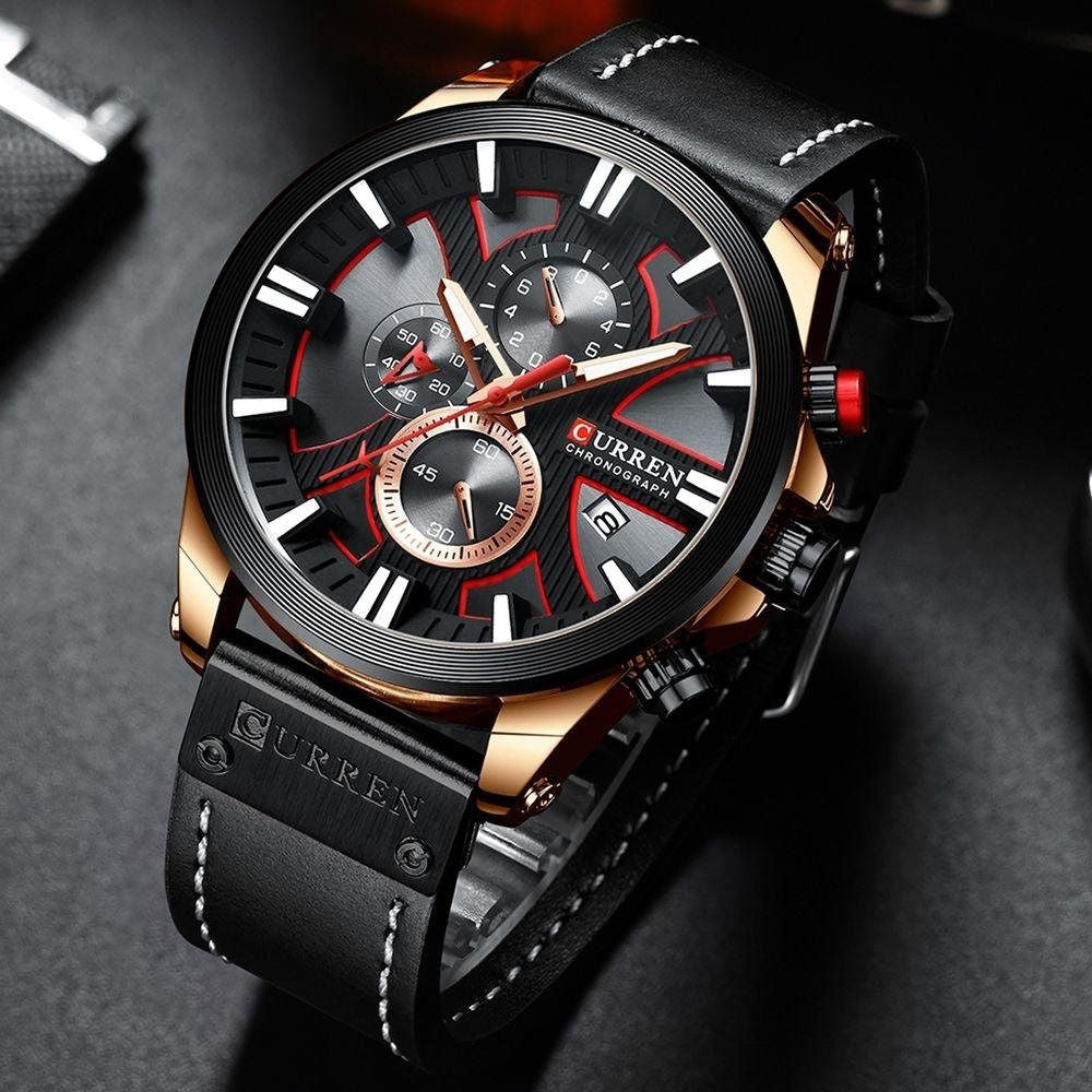 Reloj Curren 8346 Hombre Pulso Cuero