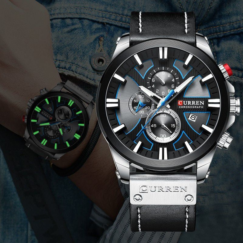 Reloj Curren 8346 Hombre Pulso Cuero